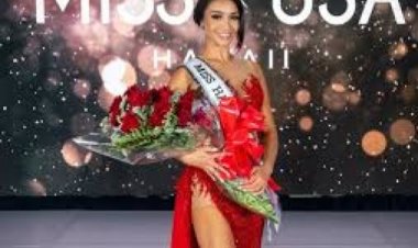 पिछली विजेता के इस्तीफे के बाद हवाई की सवाना गैंकीविक्ज़ को मिस यूएसए का ताज पहनाया गया