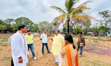 विधायक देवेंद्र और मेयर नीरज पहुंचे ट्रैफिक पार्क,निर्माण कार्य जल्द पूर्ण करने दिए निर्देश