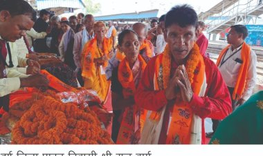 अयोध्या धाम दर्शन करने के लिए दुर्ग स्टेशन पहुचे यात्रियों ने रामलला दर्शन योजना को सराहा