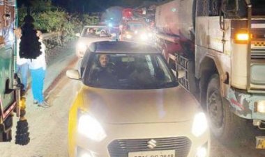 लुचकी घाट के पास 2 घंटे तक लगा रहा जाम, एम्बुलेंस भी फंसी