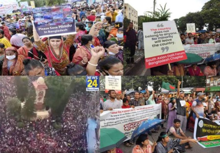 Bangladesh: कट्टरपंथियों के बाद अब सनातनियों की बारी, ढाका की सड़कों पर उतरे लाखों हिंदू, हिंसा के खिलाफ मार्च कर मांगा न्याय- Bangladeshi Hindu