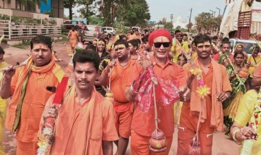 ऋषि पंचमी पर शिवनाथ नदी महमरा घाट से निकली भव्य कावड़ यात्रा, छातागढ़ प्राचीन शिव मंदिर मे हुआ जलाभिषेक