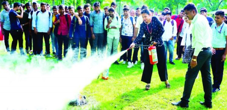 कलिंगा विश्वविद्यालय में आपदा प्रबंधन, प्राथमिक चिकित्सा, बचाव कार्य और अग्निशमन कार्यशाला