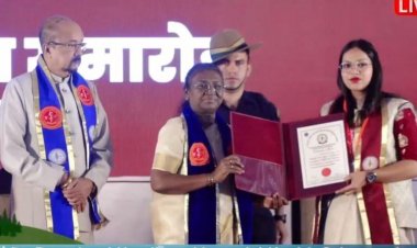 राष्ट्रपति मुर्मू ने अपोलो कॉलेज ऑफ फिजियोथैरेपी की छात्रा कुमारी निश्चिता अयला सोना को गोल्ड मेडल से किया सम्मानित