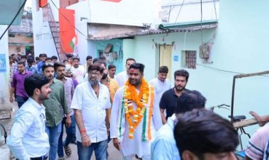 कांग्रेस प्रत्याशी आकाश  ने ब्राह्मणपारा, सुंदरलाल शर्मा, वामनराव लाखे वार्ड में किया जनसंपर्क