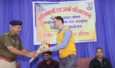 पुलिसकर्मियों के लिए जागरूकता शिविर आयोजित:असंतुलित आहार और नशे के दुष्प्रभावों के बारे में बताया, विशेषज्ञों ने दिए हेल्थ टिप्स