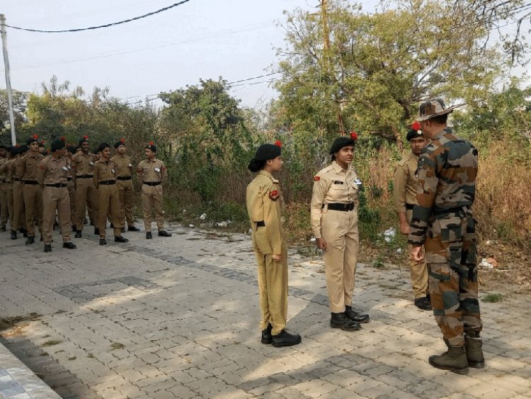 एमवीएम कॉलेज भोपाल में एनसीसी कैडेट्स का जोश और जुनून:400 छात्रों की दो दिवसीय 'ए' सर्टिफिकेट परीक्षा शुरू