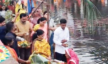 छठ पर्व में शामिल हुईं  विधायक लता उसेंडी