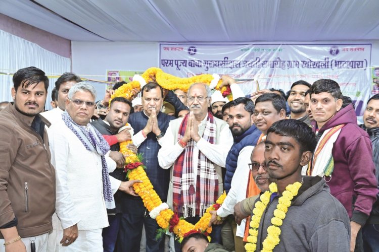 गुरु घासीदास जयंती में शामिल हुए  बृजमोहन-शिवरतन